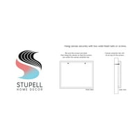 Stupell Industries suvremena plava apstraktna slikarska galerija zamotana platna za tisak zidne umjetnosti, dizajn