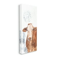 Stupell Vintage Fresh krema Farma krave životinje i insekti slikati galerija zamotana platno print zidna umjetnost