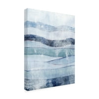 Grace Popp 'White Out in Blue I' Canvas Art