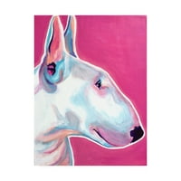 Zaštitni znak likovna umjetnost 'Bull Terrier Bubble Gum' platno Umjetnost Dawgart