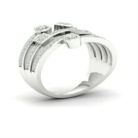 5 8CT TDW Diamond 10k Modni prsten od bijelog zlata