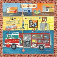 OOPSY Daisy's Firehouse Canvas Wall Art, 24x24