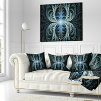 DesignArt blistavo plavo fenomenalno fraktalno umjetnost - Sažetak jastuka za bacanje - 16x16