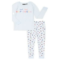 Kidtopia Girls Dugi rukavi Top i jogger hlače set za spavanje pidžame, 2-komad, veličine 6x-14