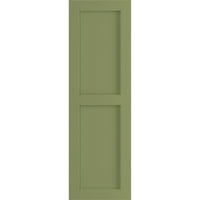 Ekena Millwork 18 W 61 H TRUE FIT PVC Dvije rolete s ravnim pločama, Moss Green