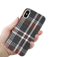 IPhone futrola iPhone X iPhone XS Provjerena futrola za tkaninu u smeđoj boji