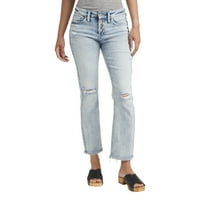 Silver Jeans Co. Ženske sukijeve usjevne traperice, veličine struka 24-36