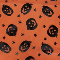 Northlight Orange i Crna Halloween bundeva i zvijezde ukrasna stolna krpa 55 47