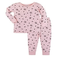 Čista organska beba za djevojčice mekane pamučne termalne hlače za pidžamu, set