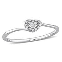 Ženski dijamantni prsten s naglaskom u obliku srca u obliku srca u obliku srca zaobilazi obećanje