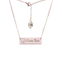 Horizontalna ogrlica od šanka napravljena od Swarovski by Pink Box