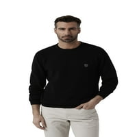 Originalni jednobojni džemper s okruglim vratom za muškarce i velike muškarce