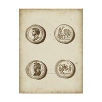 Zaštitni znak likovna umjetnost 'Antikni rimski novčići vi' platno umjetnost nepoznatog