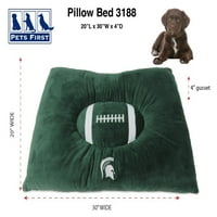 Kućni ljubimci prvi NCAA Michigan State Spartans Soft & Cozy Plush Jastuk madrac za kućne ljubimce za pse i mačke.