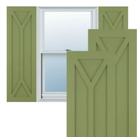 Ekena Millwork 12 W 49 H True Fit Pvc San Carlos Misijski stil Fiksni nosači, Moss Green