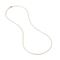 14K ružičasto zlato ženska ogrlica od 20 Brill otvoreni kabelski lanac