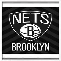 Brooklyn Nets - Poster zida logotipa, 22.375 34
