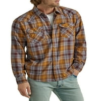 WRANGLER® muški i veliki muški redovita modna košulja s dugim rukavima s dugim rukavima, veličine S-2XL