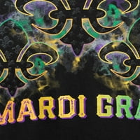 Mardis Gras muška plamteća majica Fleur de lis kratki rukavi