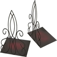 8 Metal Scroll Design Bookends Set - Elegantni stil po zaštitnim znakovima inovacije