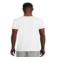 Par lopova muški super mekani vitki fit bijeli blagajne majice, 2-pack, veličina S-3xl