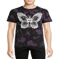 Grafička majica kratkih rukava s leptirima i velikim muškim kravatama