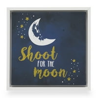 Shoot for the Moon uokvirenu zidnu umjetnost od strane modrn