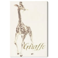 Wynwood Studio životinje zidne umjetničko platno ispisuje zoološki vrt i divlje životinje Giraffe - smeđa, bijela