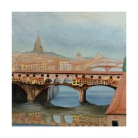 Zaštitni znak likovna umjetnost 'Ponte Vecchio Bridge' platno umjetnost Cheryl Bartley