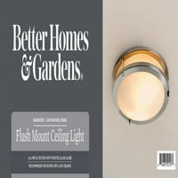 Bolji domovi i vrtovi dva prstena Isprana stropna svjetlost, satenski nikl, žarulja je uključena