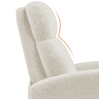 Easyfashion podesiva tapecirana stolica naslonjača od tkanine, bjelokosti
