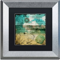 Zaštitni znak likovna umjetnost Ocean oblaci II Canvas Art by Color Bakery, Black Matte, Silver Frame