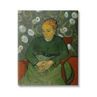 La Berceuse Portret Madame Roulin Van Gogh Botanički i Cvjetna slikarska galerija zamotana platno print zidna umjetnost
