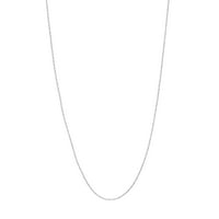 10K bijelo zlato 20 Zamjenska ogrlica lanca konopa W Spring Ring - Žene