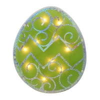 12 Osvijetljena ukras siluete prozora zelenog uskrsnog jaja