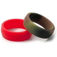 HR Camo i crveni silikonski prstenovi, 2-pack