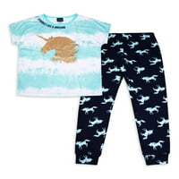 Jellifish Kids Girls Sleep Majica i jogger hlače set pijama, veličine 4-14