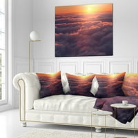 Dizajnerski dizajn s prekrasnim pogledom na zalazak sunca iznad oblaka - jastuk s pejzažnim printom-16.16