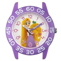 Princeza Rapunzel Pascal Girls'purple Plastic Time učitelj Sat, ljubičasta kuka i najlonski remen