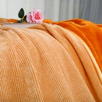 Jedinstvene ponude gradijentnog flanela fleece kauč deka narančasta 91 79