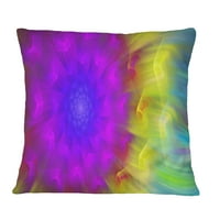 Dizajnerski jastuk s ljubičastim fraktalnim laticama maslačka - cvjetni pokrivač-12.20