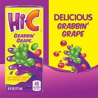 Hi-c grabbin kartoni grožđa, fl oz, pakiranje