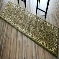 Prostirke America Vista 1332-Oli Tabriz Olive Oriental Tradicionalna prostirka zelenog područja, 2'x2'11