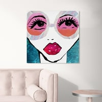 Wynwood Studio Fashion and Glam Wall Art Canvas Otisci 'Spremni za vodu' portreti - plava, crvena