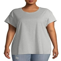 Terra & Sky Women's Plus Size Short Ruyve Super meka majica majica