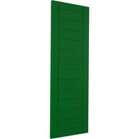 Ekena Millwork 15 W 51 H TRUE FIT PVC Horizontalni sloj uokviren modernim stilom Fiksni nosač, Viridian Green