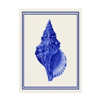 Likovna umjetnost s potpisom mješovito morsko plavo na krem platnu iz mumbo-a