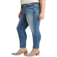 Tvrtka Silver Jeans. Ženske uske traperice veličine struka 12-24 u veličini Plus veličine