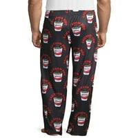 Hlače za spavanje s elastičnim pojasom i džepovima s printom Set za pidžamu