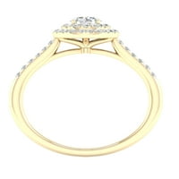 Zaručnički prsten od 10k žutog zlata s dijamantnim okruglim dijamantom od 10k